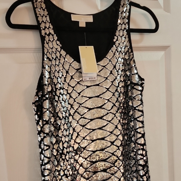 Michael Kors Dresses & Skirts - Michael Kors Black and Silver Sequin Dress. Size S. NWT. Original Price $325.00
